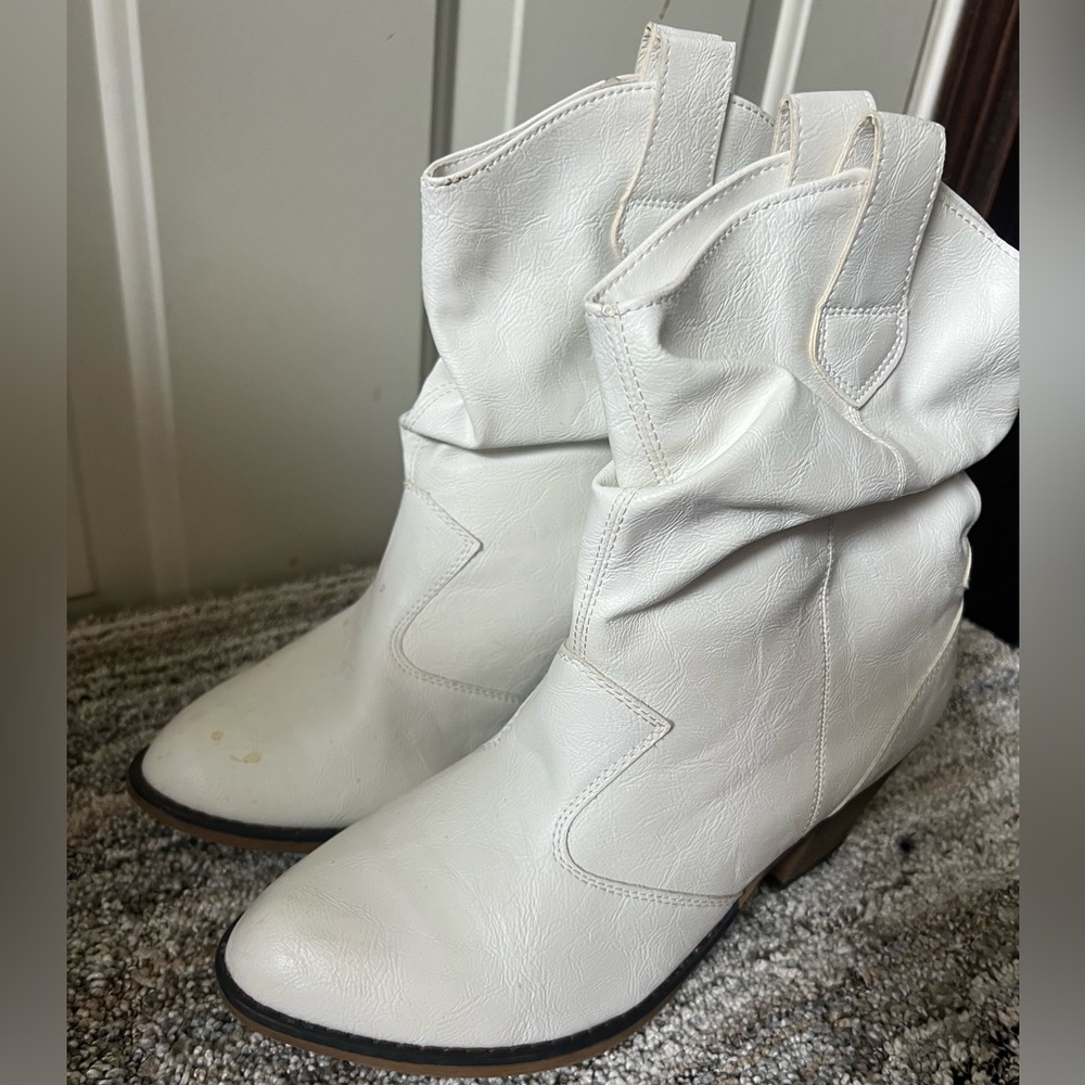 Charles Albert white slouch cowboy boot size 10 women - Picture 10 of 15